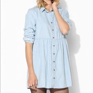 Urban Outfitters | Chambray Babydoll Shirtdress